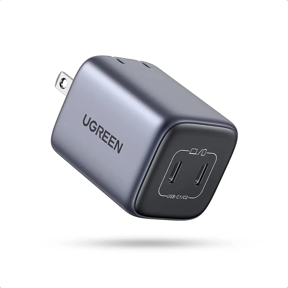 Cargador UGreen Nexode Dual USB-C PD GaN Fast Charger 45w (2xUSB-C) - Negro