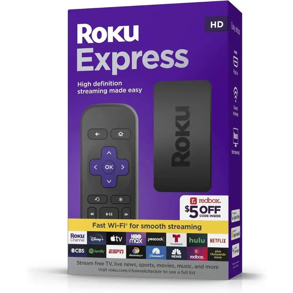 Dispositivo Streaming Roku Express HD 3960RW - Morado