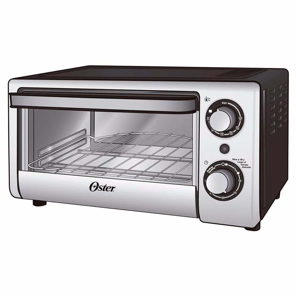 Horno Tostador Oster 4 Rebanadas 10 Litros Plata iMports 77