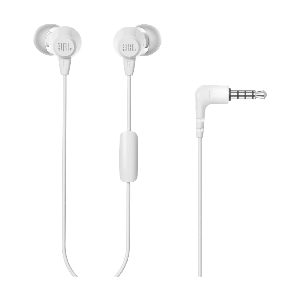 Audífonos Alámbricos JBL C50 HI In-Ear Headphones (Blanco) - PC / Móvil