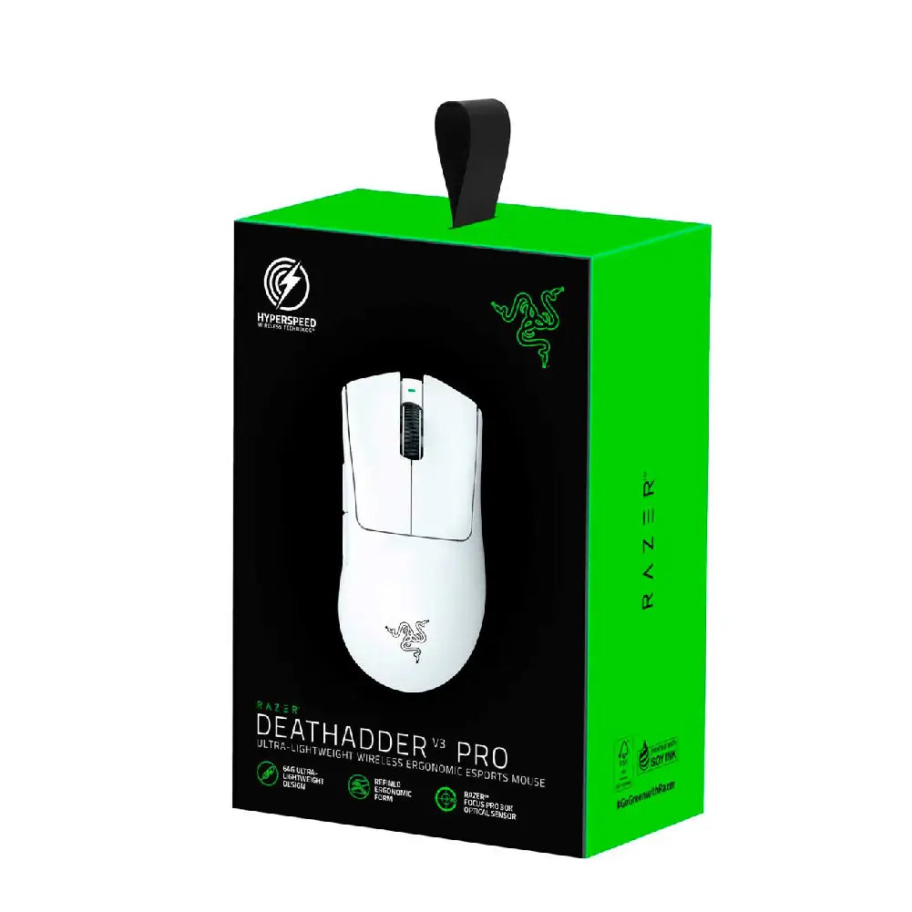 Mouse Gamer Inalámbrico Razer Deathadder v3 Pro - Blanco