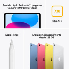 Tablet Apple iPad 11a GEN A16 WiFi 10.9 128Gb - Rosa