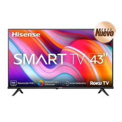 Pantalla Hisense 43" Roku Full  HD Smart TV A4 Series - Negro