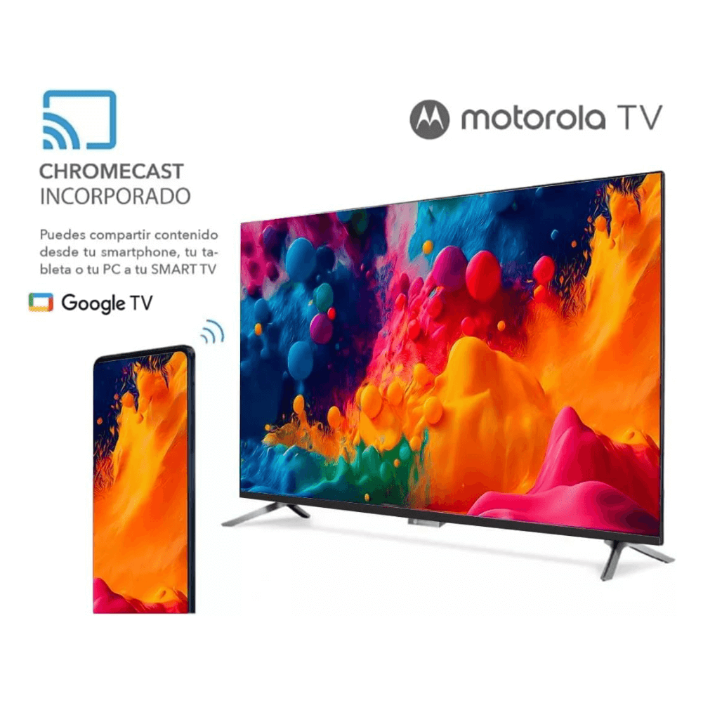 Pantalla Motorola 32" Google TV HD - Negro