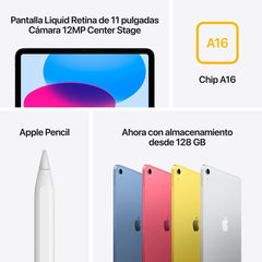 Tablet Apple iPad 11a GEN A16 WiFi 10.9 128Gb - Plata