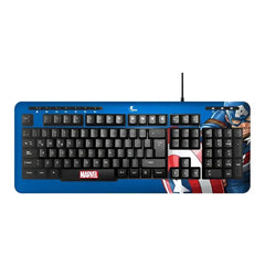 Teclado Alambricó XTech XTK-M401CA Español - Capitan America Azul