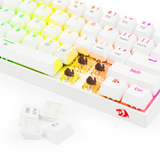 Teclado Gamer Alámbrico Redragon DragonBorn Wired 61 Key Mechanical Keyboard Ingles - Blanco