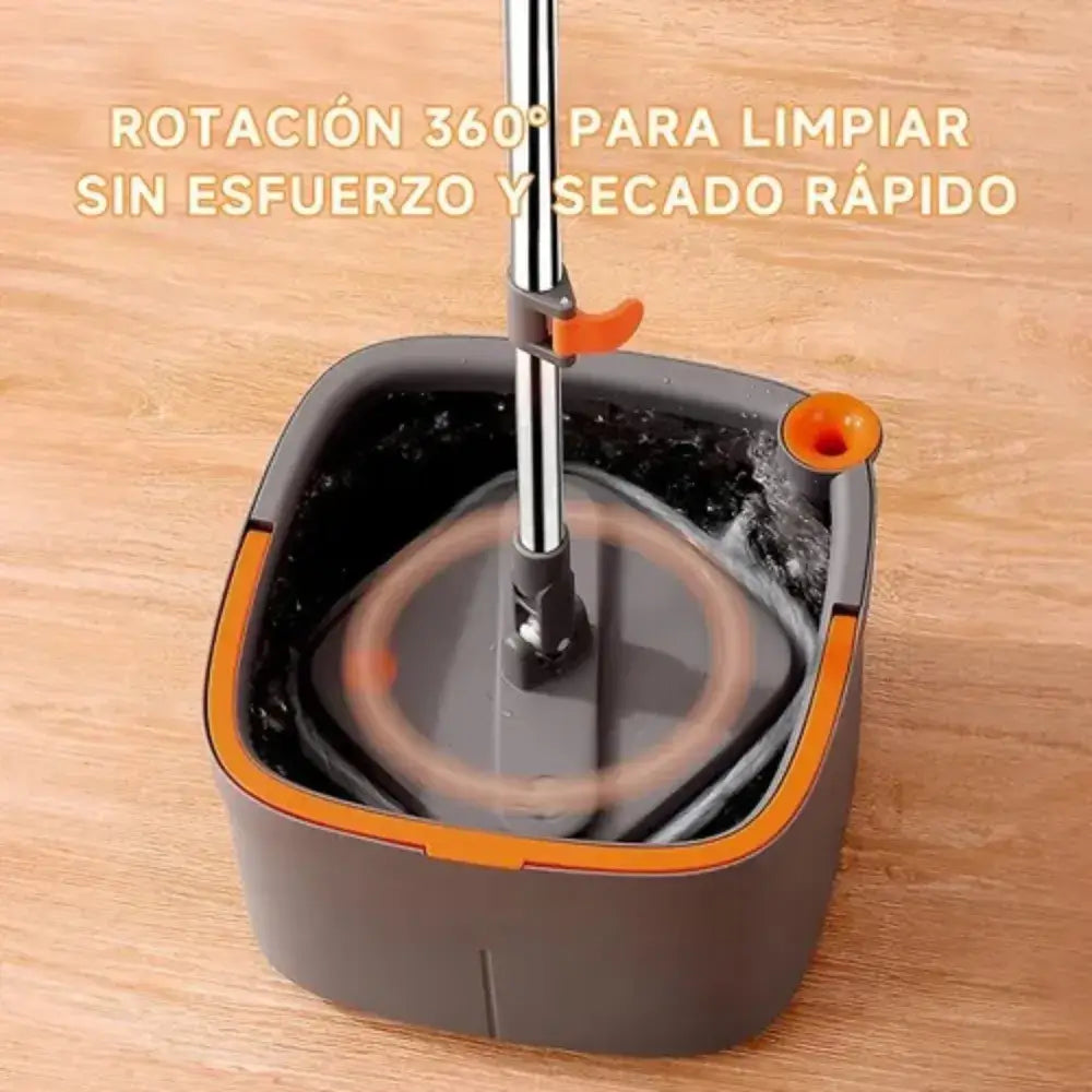 Trapeador Giratorio con Cubeta Escurridora Bomidi M20 - Gris