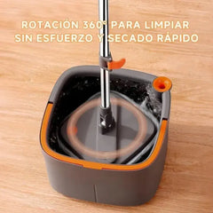 Trapeador Giratorio con Cubeta Escurridora Bomidi M20 - Gris