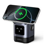 Cargador Inalámbrico UGreen 2-in-1 15W Qi2 Wireless Charging Robot - Negro