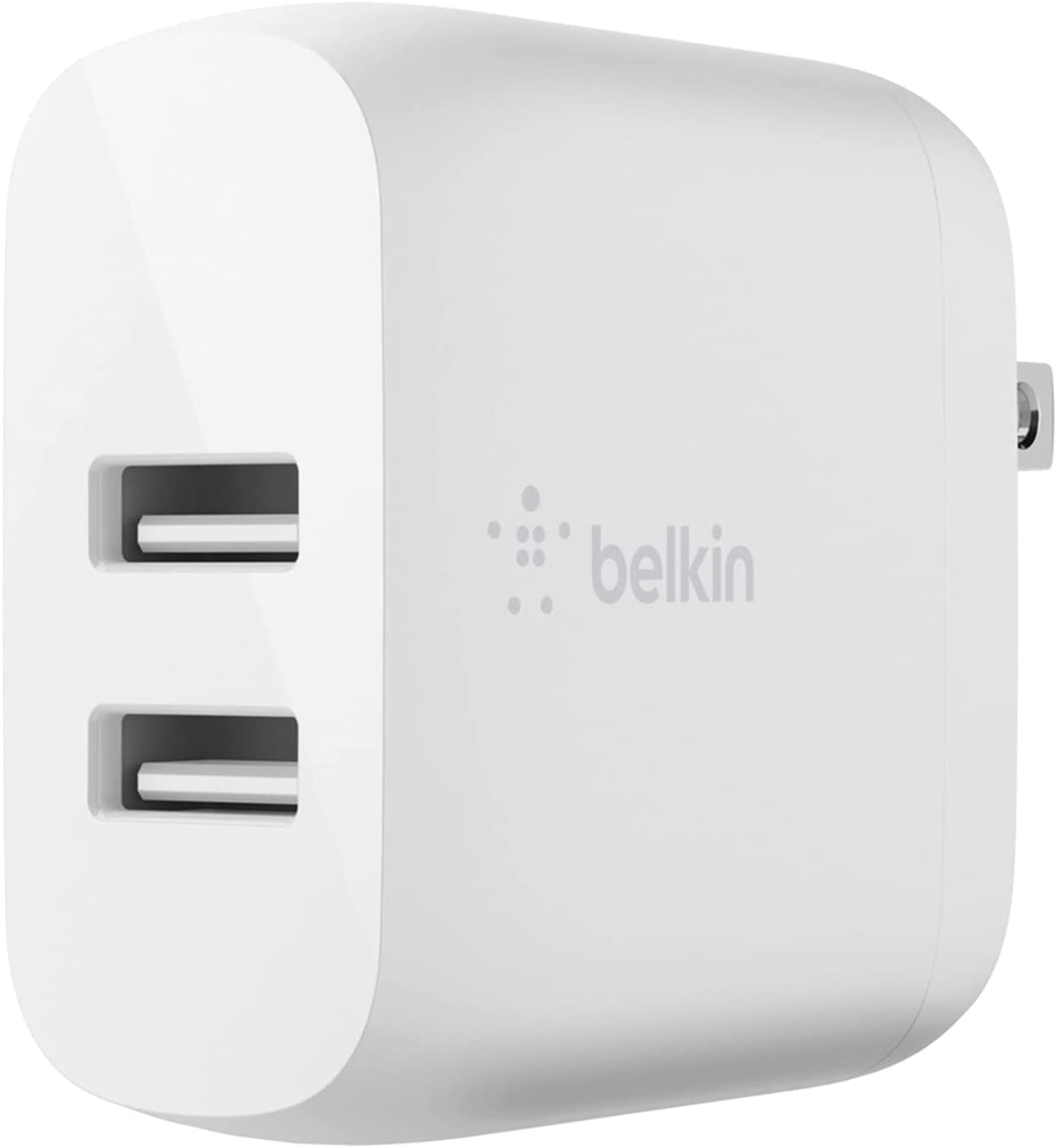 Cargador Belkin Dual USB-A Wall Charger 24w (Cable USB a Lightning) - Blanco