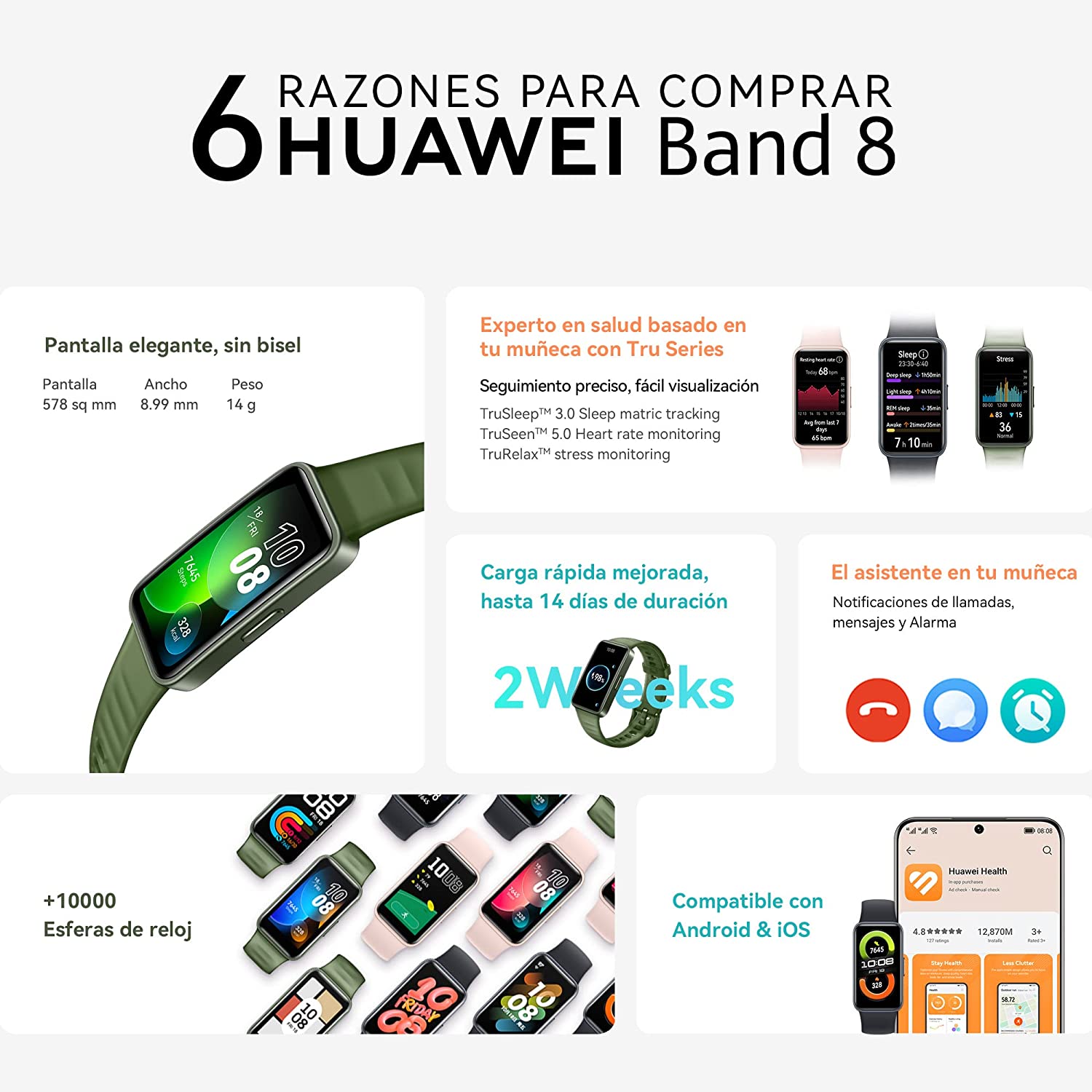 Smart Band Huawei Band 8 ASK-B19 - Negro – iMports 77