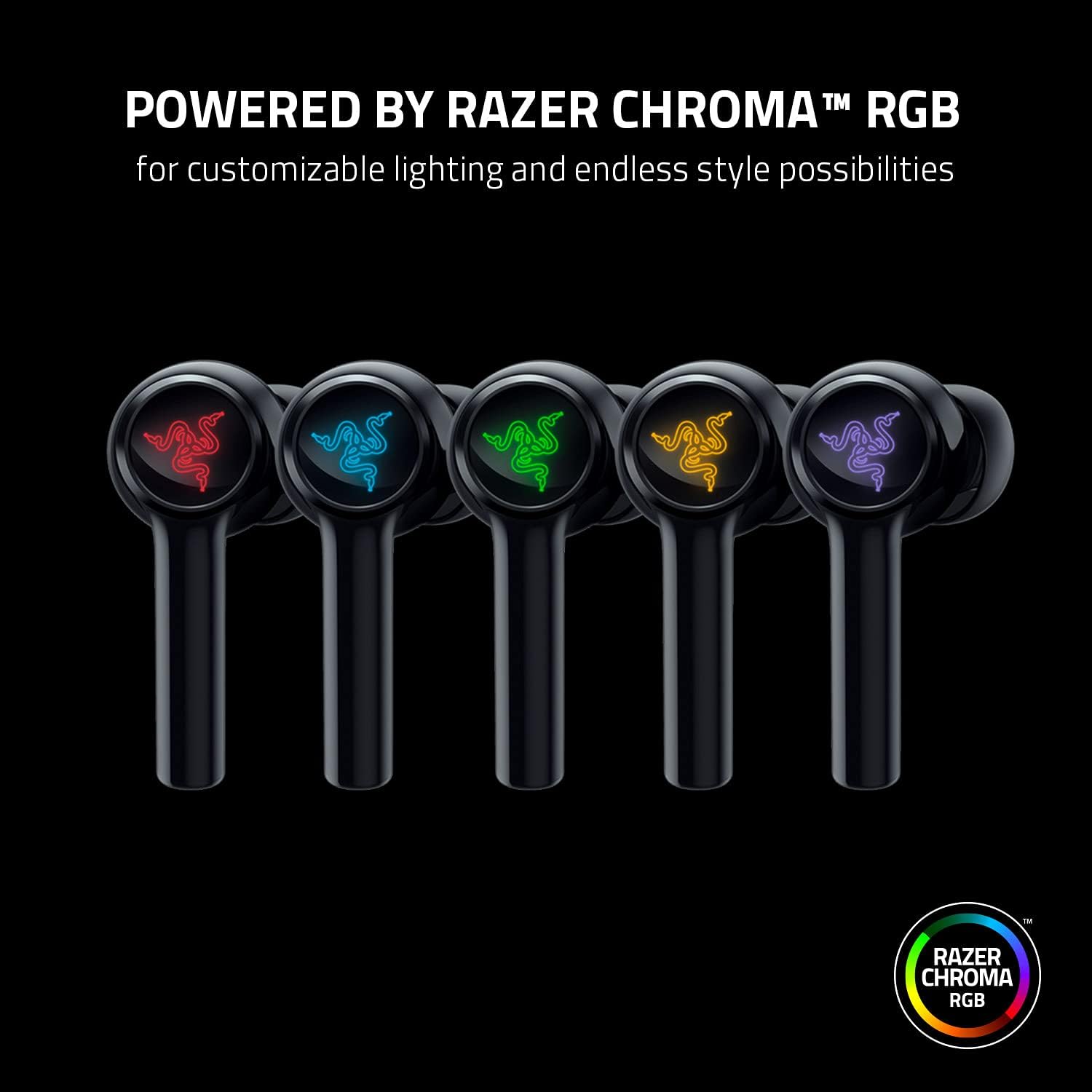 Audífonos Inalámbricos Razer Hammerhead True Wireless 2021 (Negro) - PC / Móvil