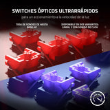 Teclado Gamer Alámbrico Razer Huntsman V2 Tenkeyless (Linear Red Switch) (Inglés) - Negro