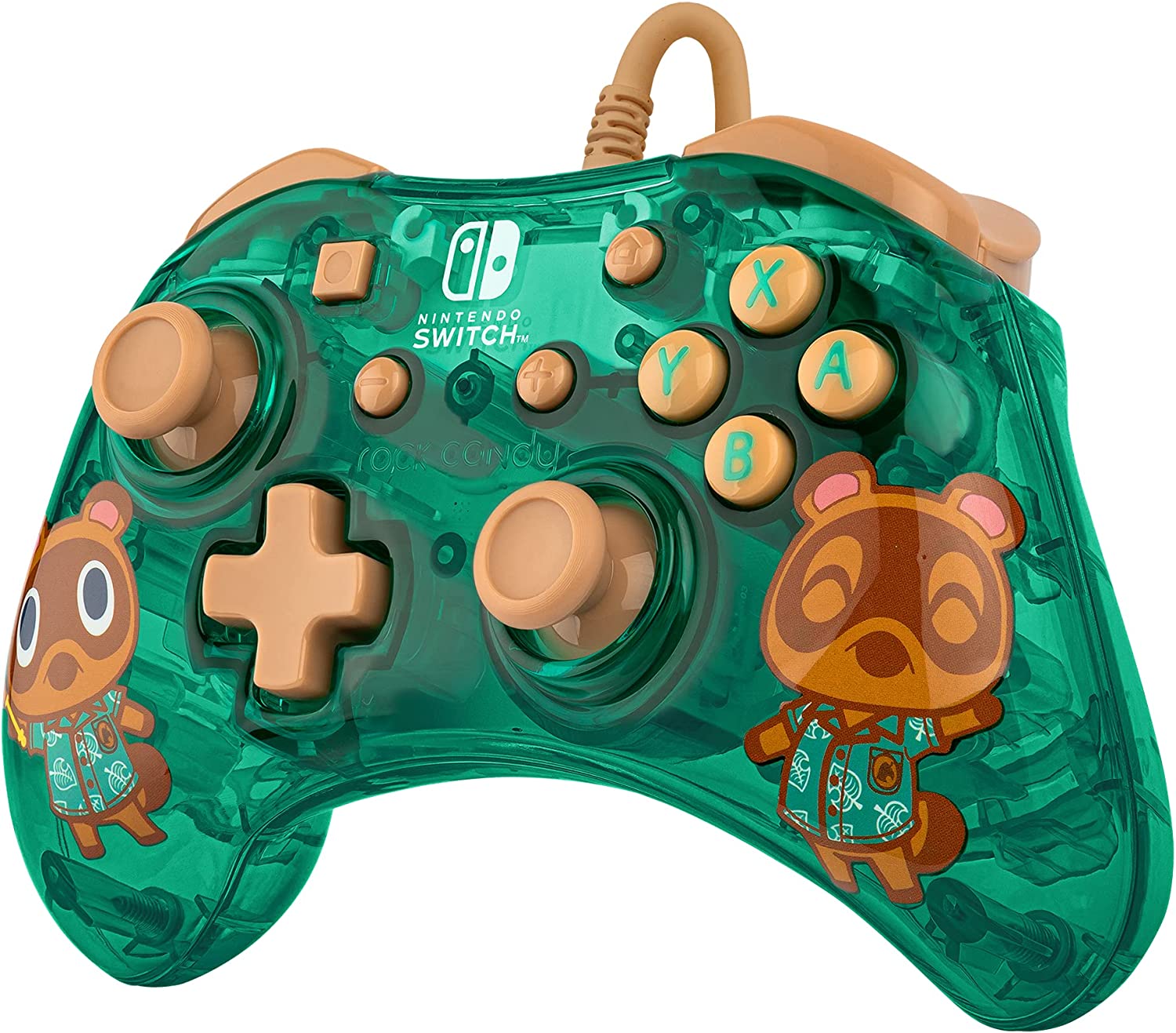 Control Alámbrico PDP Rock Candy Animal Crossing (Verde) - Nintendo SWITCH