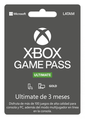 Tarjeta Xbox Game Pass Ultimate 3 meses