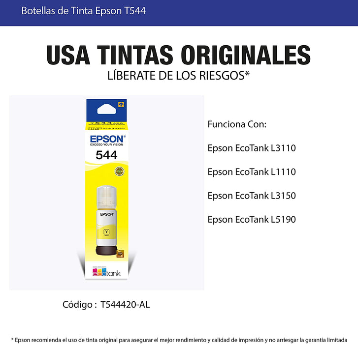 Botella de Tinta Epson Ecotank 544 - Amarillo