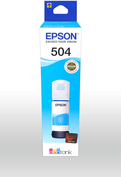 Botella de Tinta Epson Ecotank 504 - Cian