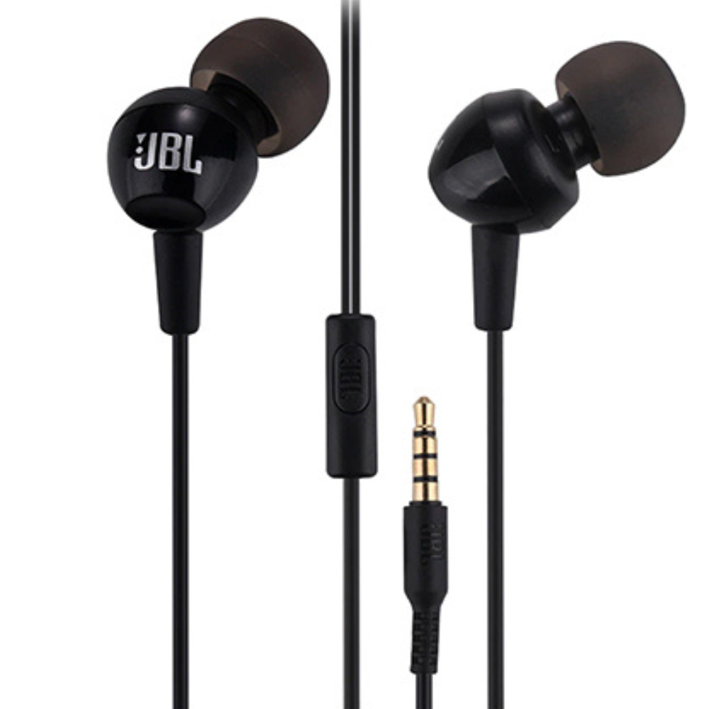 Audífonos Alámbricos JBL C100 SI In-Ear Headphones (Negro) - PC / Móvil