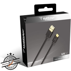 Cable de Carga VoltEdge UX02 USB a Tipo C Dorado - 3 Metros