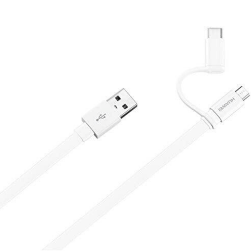 Cable USB 2 EN 1 C y Micro USB 1m - Blanco - iMports 77