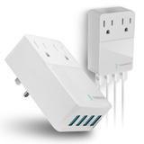 Multi Cargador Univ 4USB / 2 entradas luz Fast Charge Naztech 1 pza - iMports 77