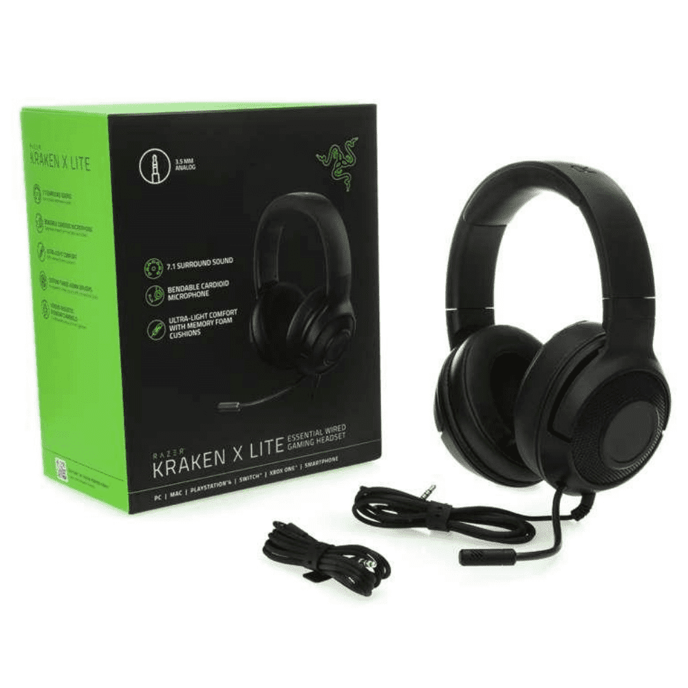 Audífonos Gamer Razer Kraken X Lite alámbrico 7.1 - Negro - iMports 77