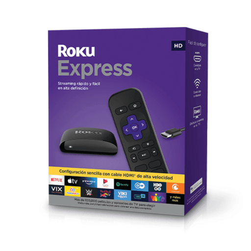Reproductor Streaming Roku Express HD 3930MX (Morado) - iMports 77