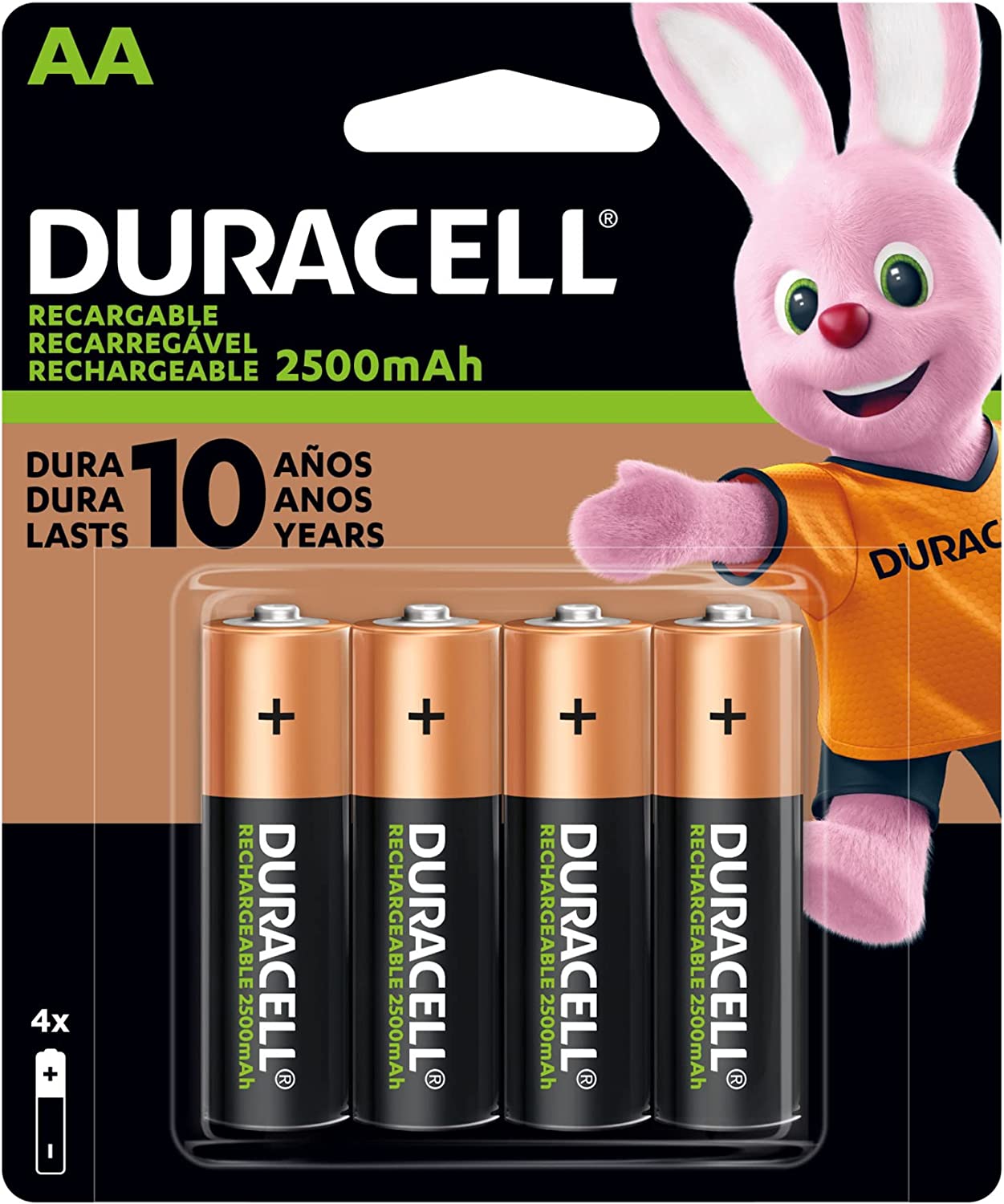Bateria Recargable Duracell - AA 4pzs
