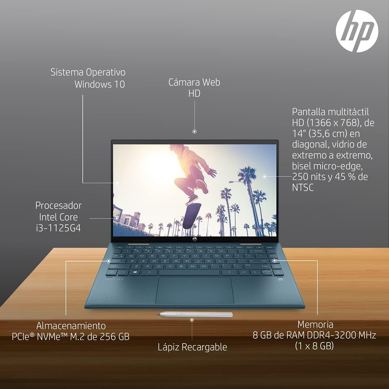 Laptop HP Pavilion x360 Convertible 14-dy0005la 14" Intel Core i3 8+253GB SSD - iMports 77