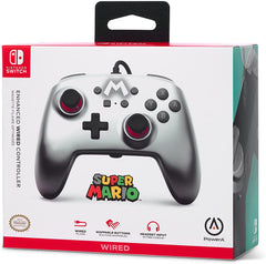 Control Alámbrico PowerA Super Mario Silver - Nintendo SWITCH