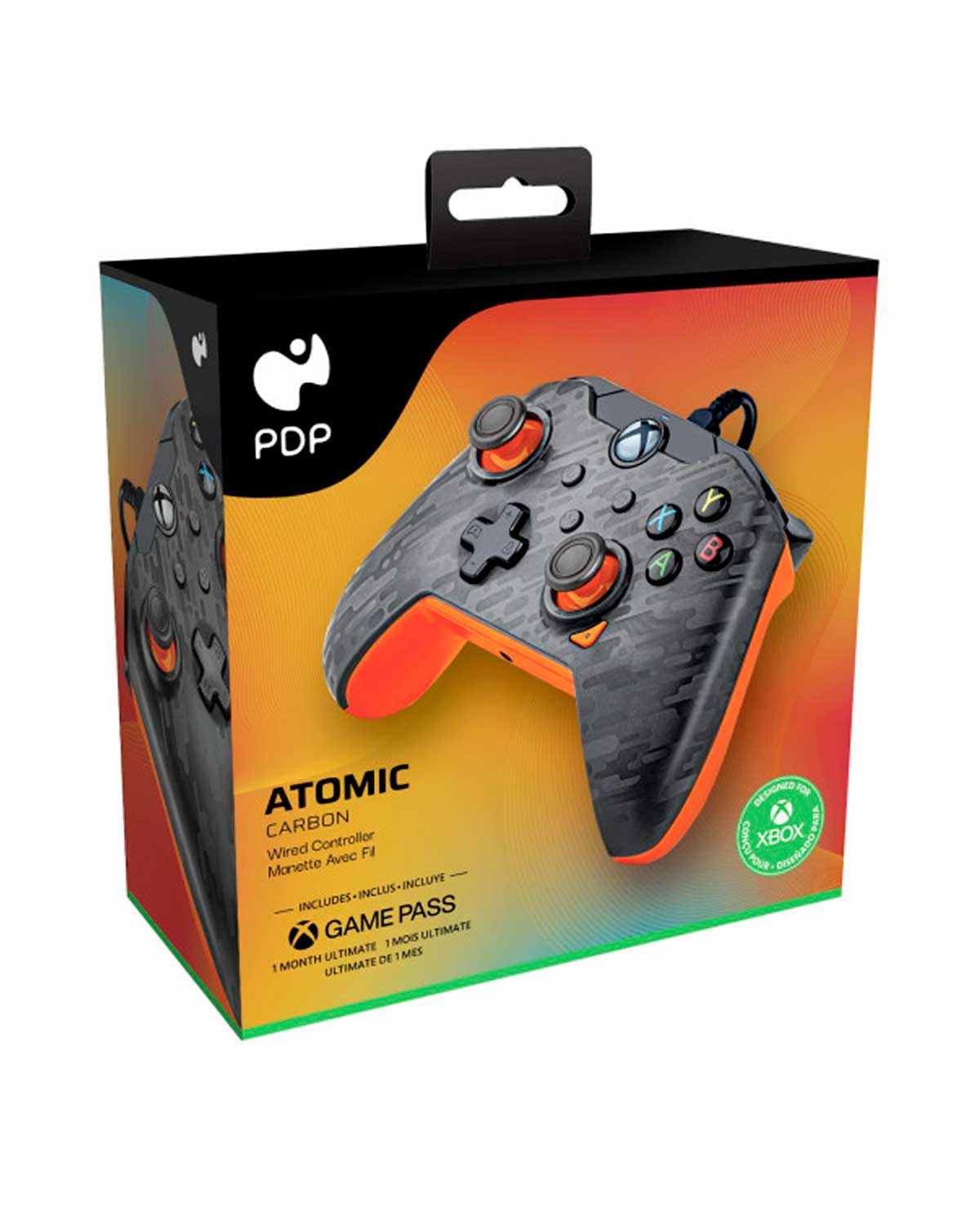 Control Alámbrico PDP Gaming Atomic Carbon (Negro) - XBOX One / Series S/X / PC