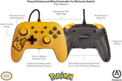 Control Alámbrico PowerA Nintendo Switch - Pixel Pikachu