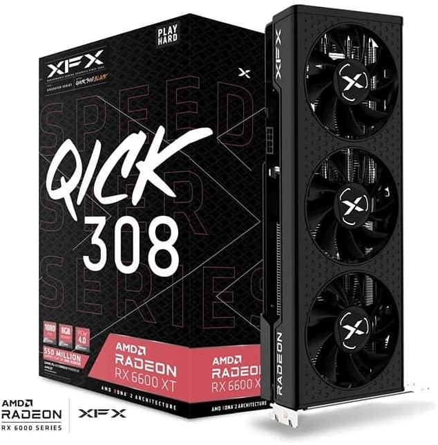 Tarjeta Grafica XFX Qick 308 Black AMD Radeon RX 6600 XT 8Gb