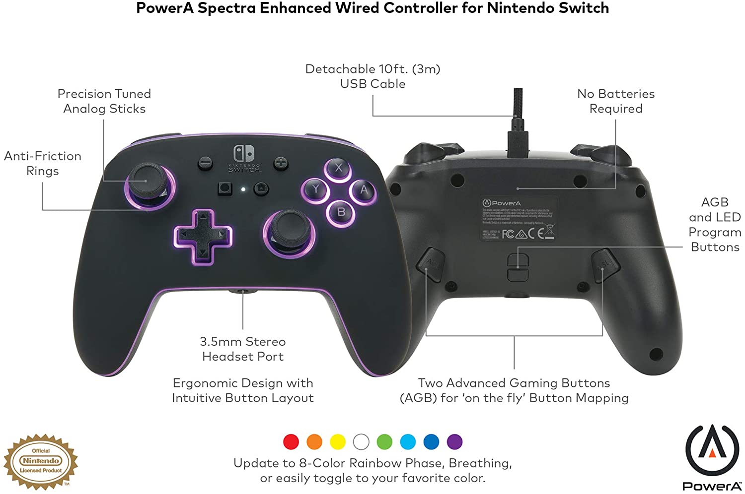Control Alámbrico PowerA Spectra - Nintendo SWITCH