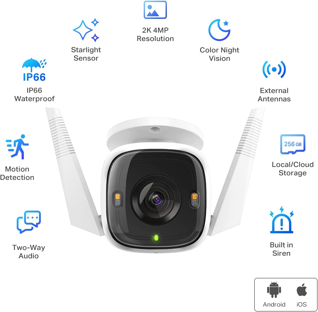 Camara de Seguridad Tapo Outdoor Security Wi-Fi Camera C320WS - Blanco