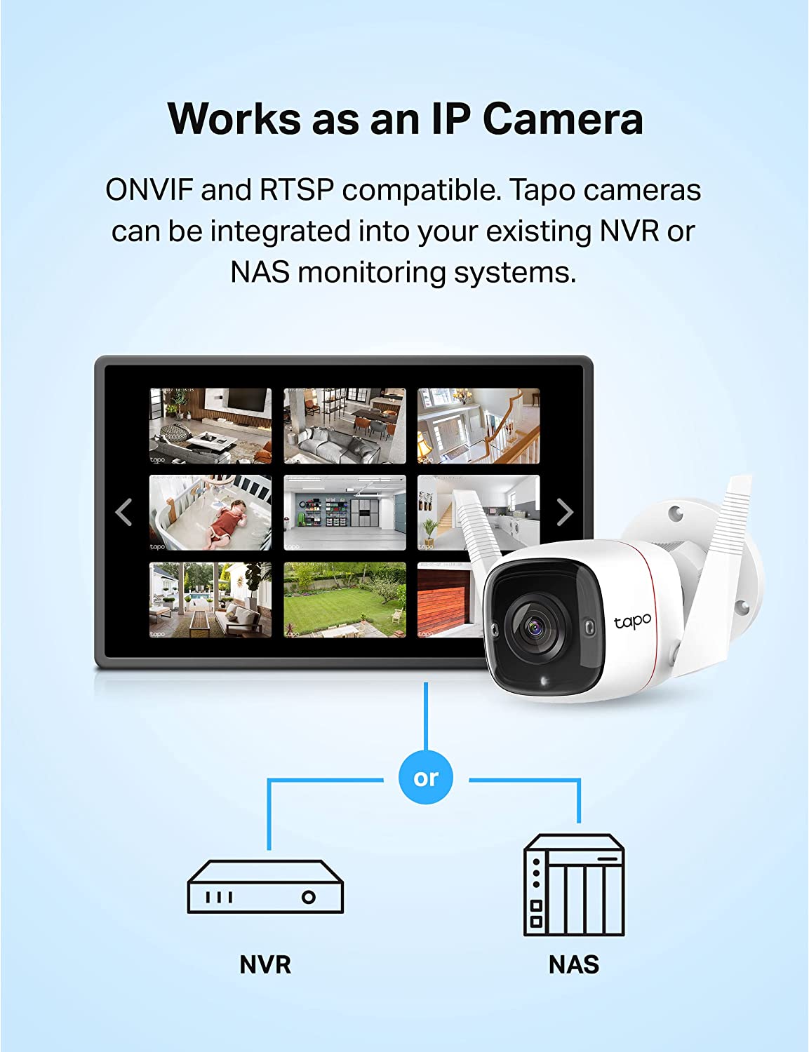 Camara de Seguridad Tapo Outdoor Security Wi-Fi Camera C320WS - Blanco