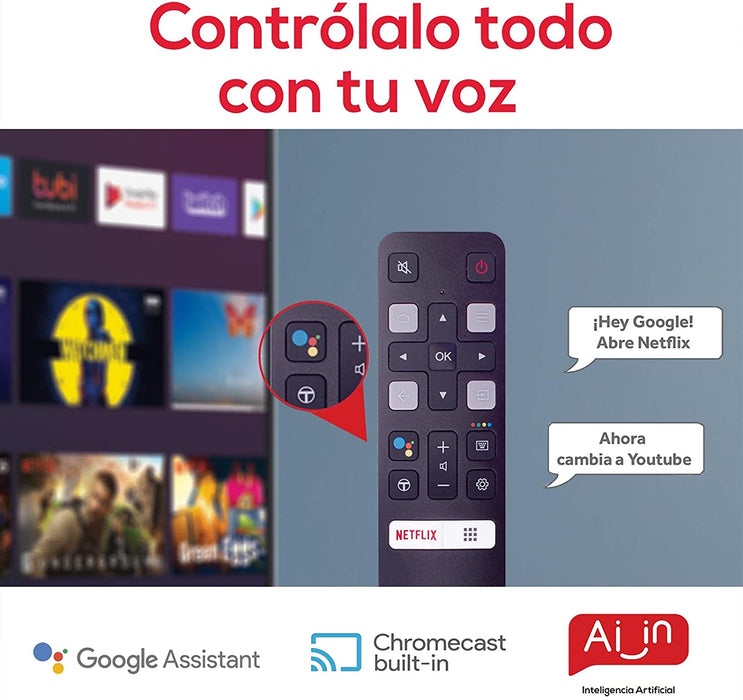 Pantalla TCL Smart TV Serie A3 Android tv Full HD 40" 40A345